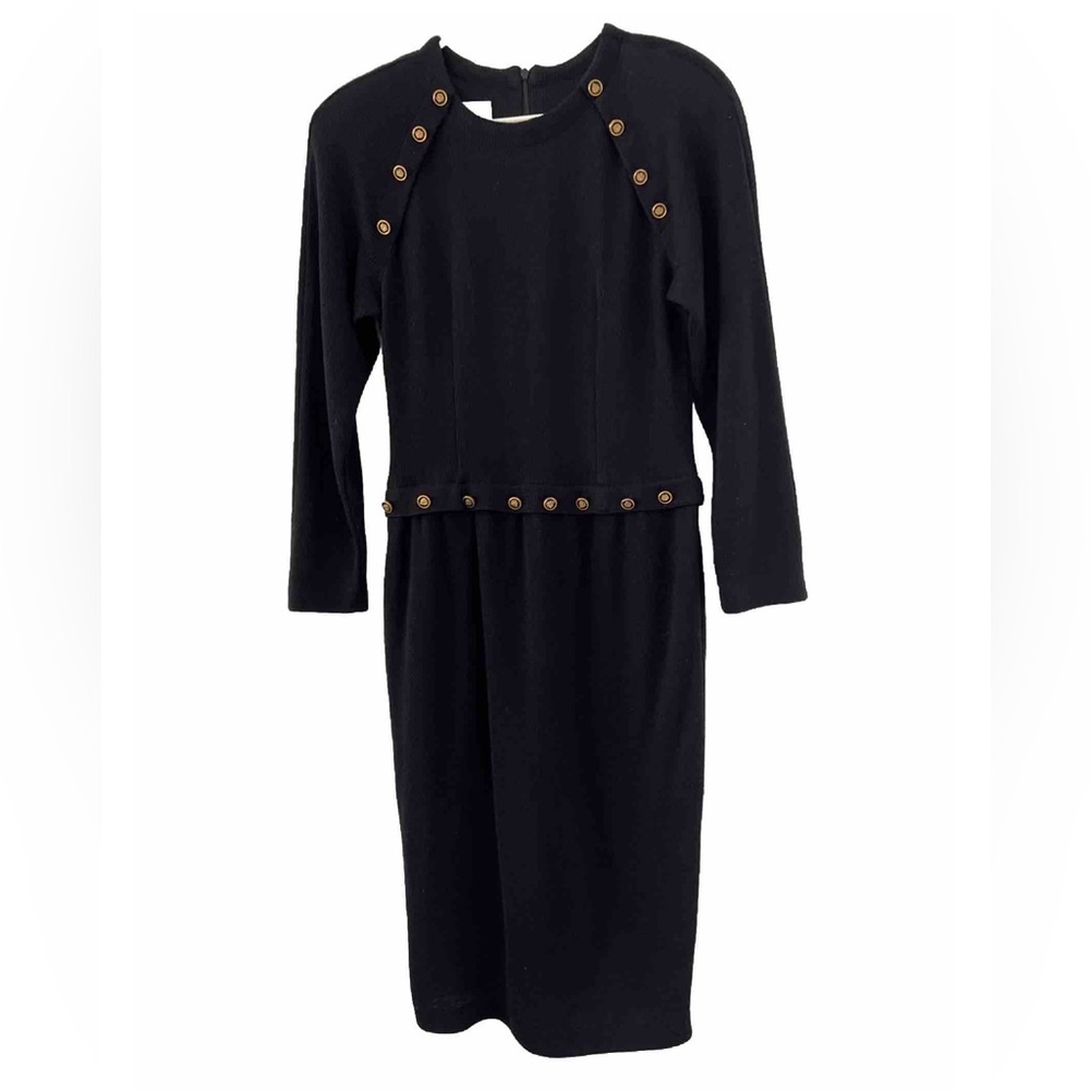 Black Long Sleeve Jeffrey & Dara By Linda Hutley Dress